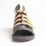PROVA PERFETTO HUFFO ROMAN OPEN TOE FLAT SOLE LEATHER SANDALS - boopdo
