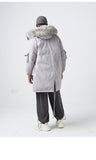 SWAGGER SHOTE MID LENGTH FAUX FUR COLLAR HOODED JACKET - boopdo