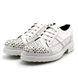 JINIWU VANGUARD BRITISH STUD STYLE SHOES WITH RIVET IN WHITE - boopdo