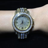 ZICZA SOCIKA LUXURY DIAMOND LARGE DIAL RAPPER WATCH IN GOLD SILVER - boopdo