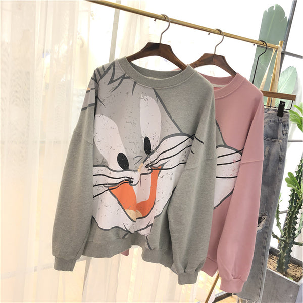 SIMDA LARGE BUGS BUNNY PRINT SWEATSHIRT - boopdo