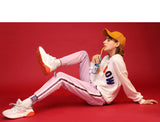 URBAN TRENDY TRACKSUIT WITH CONTRAST PANEL PINK BLUE  8914401001 - boopdo