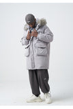 SWAGGER SHOTE MID LENGTH FAUX FUR COLLAR HOODED JACKET - boopdo