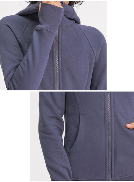 ZUFU WUNDER FITNESS OUTDOOR FLEECE SPORT HOODED SWEATER - boopdo