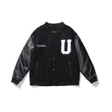VOGUE BASSY AMERICAN RETRO FAUX LEATHER COLLEGE BASEBALL JACKETS - boopdo