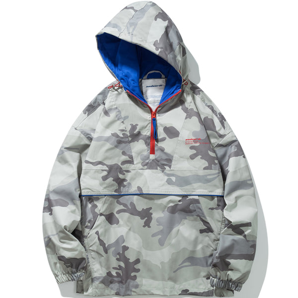 ZPRINGO ROYD CAMO WINDBREAKER WITH KANGAROO POCKET - boopdo