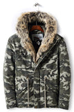 STAR MEEFIC QUILTED CAMOUFLAGE HOODIE JACKET IN GREEN - boopdo