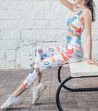 BOOPDO DESIGN ALL OVER PRINT SPORTS BRA AND LEGGINGS CO ORD - boopdo