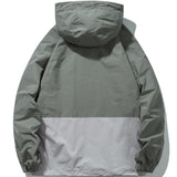 COSMICA TRENCH COLIC WINDBREAKER HOODED PLAID JACKET - boopdo