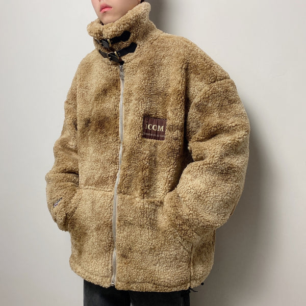 COMU GANJA KOREAN URBAN STYLE WOOLEN THICK JACKET - boopdo