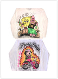 POLEMIA BAD BOYZ HEART BREAKER BETTY GRAFFITI LONG SLEEVE T SHIRT - boopdo