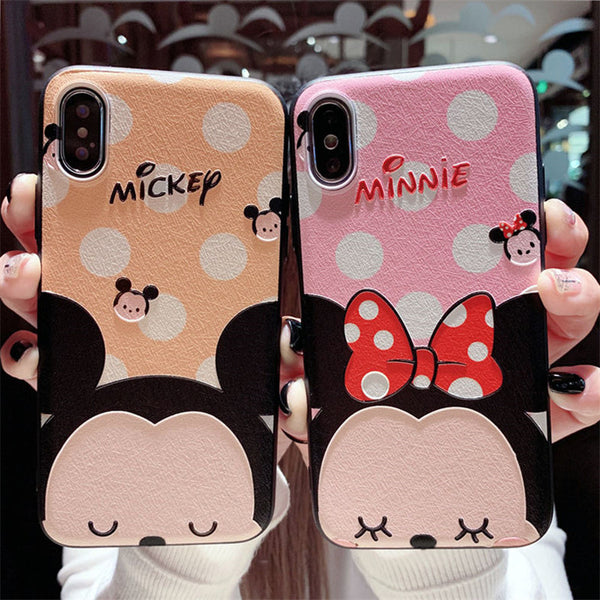 CUTIE BABY MOUSES CARTOON EMBOSSED APPLE IPHONE ANTI FALL PHONE CASES - boopdo