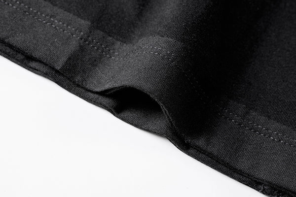 SNAPLOOX URBAN OBLIQUE GRAFFIN CREW NECK PATCHWORK SWEATSHIRT IN BLACK - boopdo
