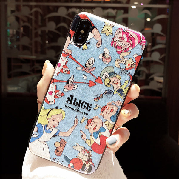 ALICE IN WONDERLAND EMBOSSED APPLE IPHONE COVER - boopdo