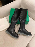 MAX MARTINO BVPY CHUNKY SOLE PLATFORM KNEE HIGH CHELSEA BOOTS - boopdo