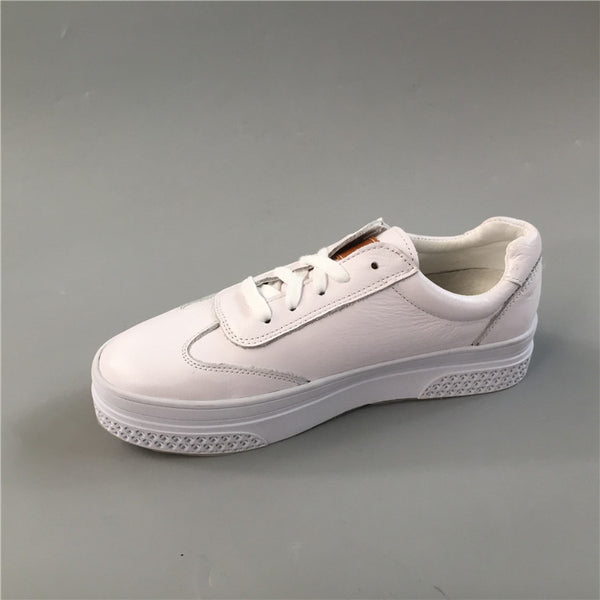 BOOPDO DESIGN WHITE LEATHER CHUNKY TRAINERS - boopdo
