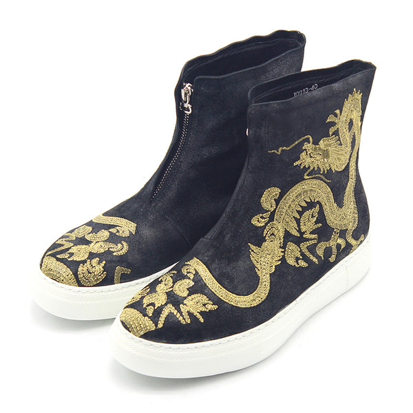 JINIWU VANGUARD GOLDEN DRAGON CHINESE STYLE CASUAL BOOTS - boopdo