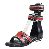 PROVA PERFETTO HUFFO WOFO OPEN TOE HIGH TOP ROMAN SANDALS - boopdo