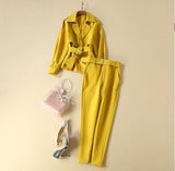 BBL DESIGN BELTED BLAZER AND MATCHING TROUSER CO ORD - boopdo