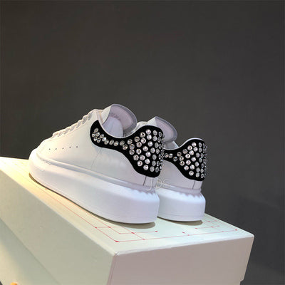 ALISANDRO MOQUEN GRAMMY CHUNKY SOLE LEATHER SNEAKER WITH RHINESTONE