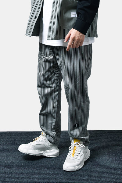 DISQUIT ACEREAPER VERTICAL STRIPE PRINT CASUAL TRACK PANTS - boopdo