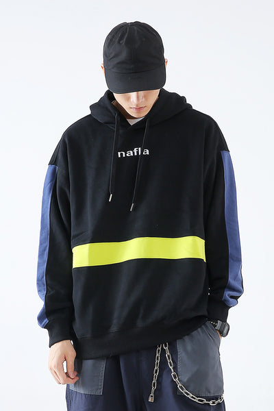 ZEPZU FERGO NAFLA ALPHABET PRINT HOODIE SWEATSHIRT - boopdo