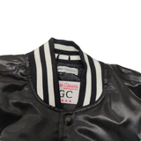 GEARHEAD DEAD PRESIDENTS BLACK AND WHITE COLLEGE BOMBER JACKET
