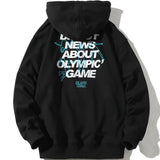 ZOCPO OLYMPIC GAME BLACK KOLE PULLOVER HOODIE - boopdo