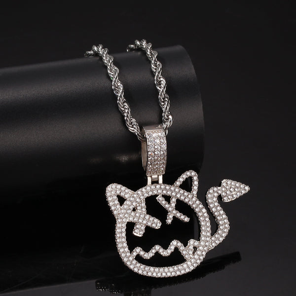 TUG WILLIA CARTOON LITTLE DEVIL CHAIN COPPER NECKLACE - boopdo