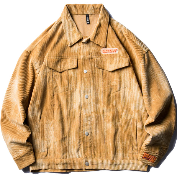 MAOQIAOYI QIAOYT CORDUROY TIE DYED JACKET - boopdo
