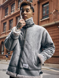 GANJA DUMPOLA FLEECE COLLAR VELVET JACKET - boopdo