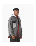 ZEPZU FERGO BEEDOO DETACHABLE HOODED DENIM JEAN JACKET - boopdo