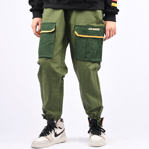 RHYMONSTER ACE REAPER CASUAL CARGO SWEATPANTS WITH STRAPS - boopdo