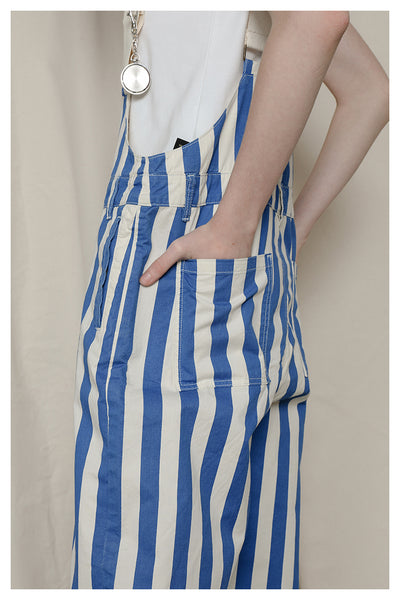 TYAKASHI EASY DUNGAREE IN BLUE STRIPE - boopdo