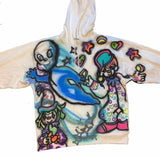 INAGAWA CASPER WIZARD HAND PAINTED GRAFFITI HOODIE SWEATSHIRT - boopdo