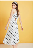 ARTKA POLKA DOT MIDI DRESS - boopdo