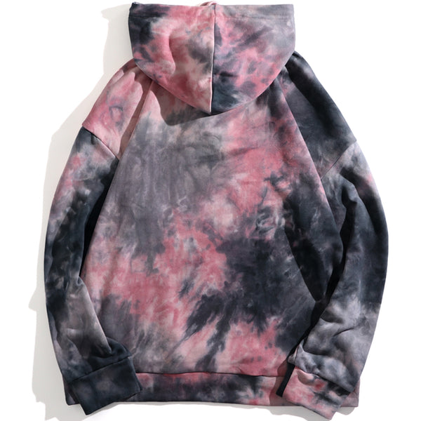 ANDERARDI GLOBAL WORLD MAP LOGO BOX PRINT TIE DYE HOODIE SWEATSHIRT - boopdo