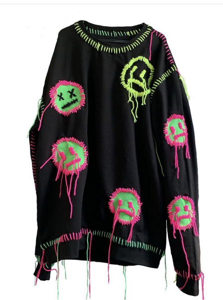 TUKU ROMOKO DIABLO EXCLUSIVE EDITION CRYING FACE SWEATSHIRTS - boopdo