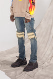 HYPESTER BIKERS RIPPED WASHED DENIM JEAN PANTS - boopdo