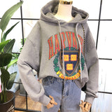 SIMDA HOODIE WITH HARVARD PRINT - boopdo