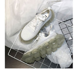 BELLA JESSIA TRANSPARENT CRYSTAL BUBBLE OUT SOLE KNITTED AIR CUSHION SNEAKER - boopdo
