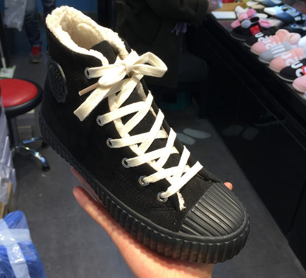LUXE SEVEN DESIGN HIGH TOP TRAINERS WITH CHUNKY SOLE - boopdo