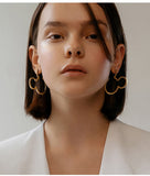 UZL PULL THROUGH EARRINGS IN MICKEY MOUSE DESIGN IN GOLD PLATE - boopdo