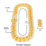ZACK DONNA AUSTRIAN RHINESTONE CUBAN HIP HOP RAP CHAIN - boopdo