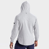 IRON LIFE FITNESS PERFORMANCE SPORTSWEAR HOODED SWEATSHIRT IN GRAY - boopdo