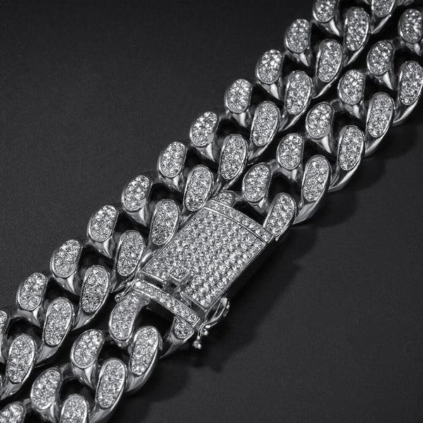 ZACK DONNA AUSTRIAN RHINESTONE CUBAN HIP HOP RAP CHAIN - boopdo