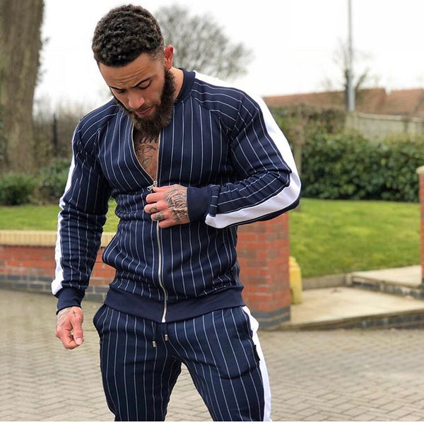 ATHLETIC MUSCLE GUY TRAINING FITNESS TRACK SUIT - boopdo