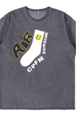 ESSENTIX AIR SUNSHINE SMILEY FACE SOCK ATTACHED BASIC UNISEX T SHIRT - boopdo