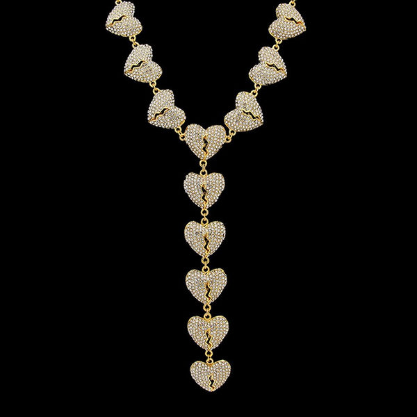 HISPTER SAVAGE HEARTBREAK LOVE CONNECTION NECKLACE - boopdo