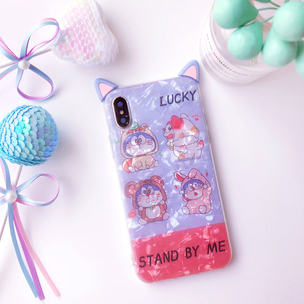 WALLPAPER CARTOON CUTE STAND BY ME LUCKXI FROSTED APPLE IPHONE COVERS - boopdo